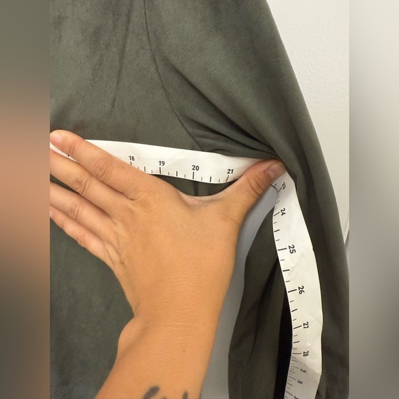 Women’s Gretchen Scott Gray Shift Faux Suede Dress Size M Comfy Casual - Picture 7 of 7